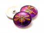 31mm Dragonfly Button - Purple Pink Copper Button